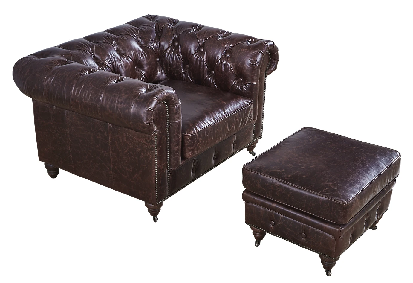 living room 3 seater chesterfield sofa vintage leather