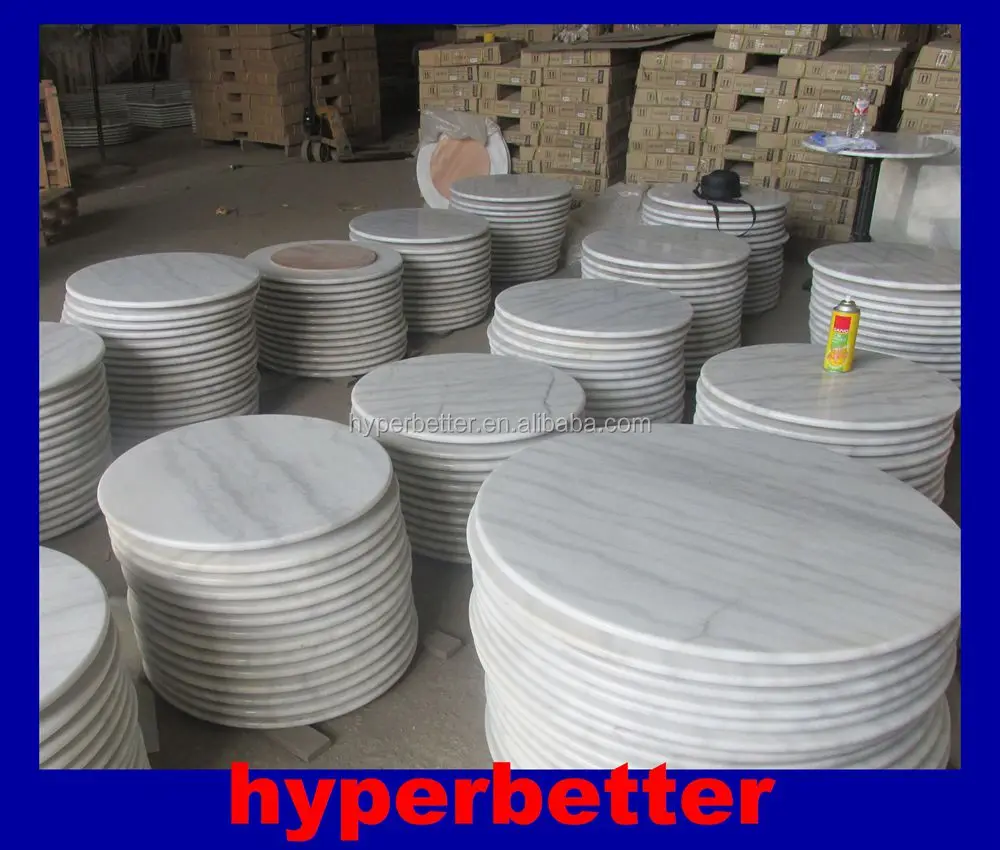Luxury hotel Italian arabescato marble dining table