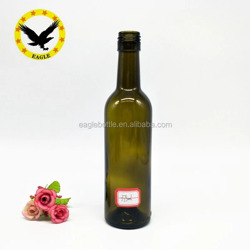 Wholesale Wine Bottles 375ml/ High Amber Glass Beverage Bottle/glass