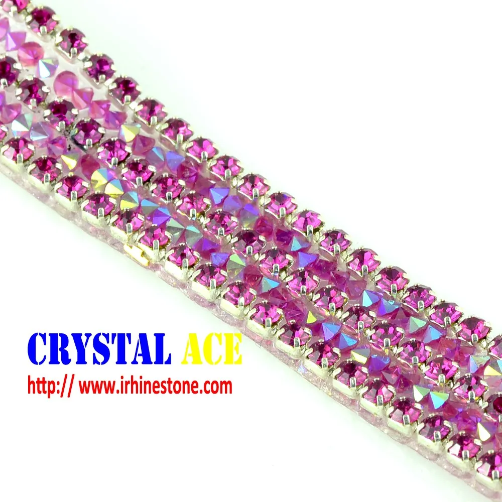 Fashion Crystal Chaton Cup Claw Chain ,claw set crystal rhinestones in chain