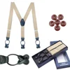 Wholesale Custom Personalized Elastic Braces Y Button Leather Belt Suspender for Men