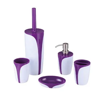Professional 5 Pieces Plastic Bathroom Accessory Set 5 Pieces Plastic Bathroom Accessory Set