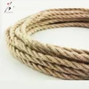 Twisted hemp rope braided jute rope lights cable for pendant light