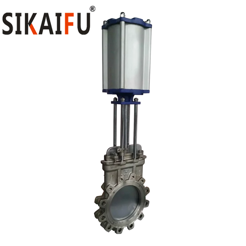 Stainless Steel Dn250 Pn10 Pneumatic Knife Gate Valve Used In Slurry