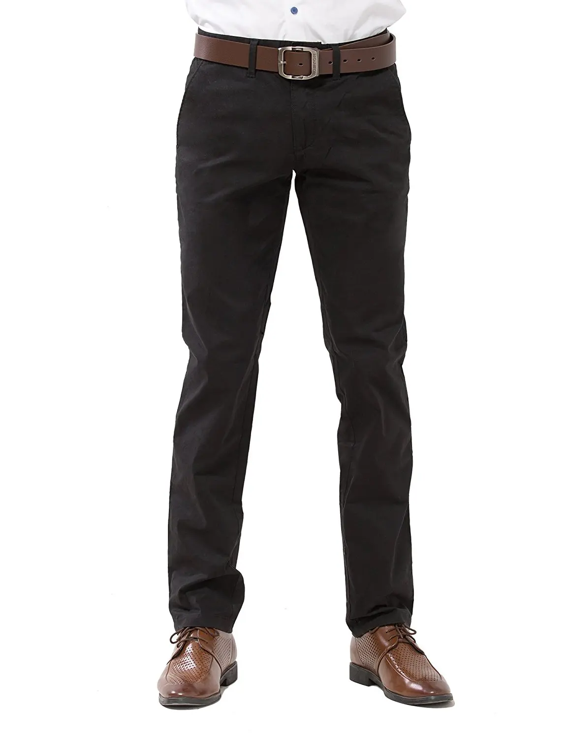 HTOOHTOOH Mens Wrinkle-Free Slim-Tapered Stretch Casual Pants Suit Pants