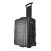 Heavy duty custom plastic trolley toolbox waterproof computer equipment storage case handle foam rolling tool box with wheels