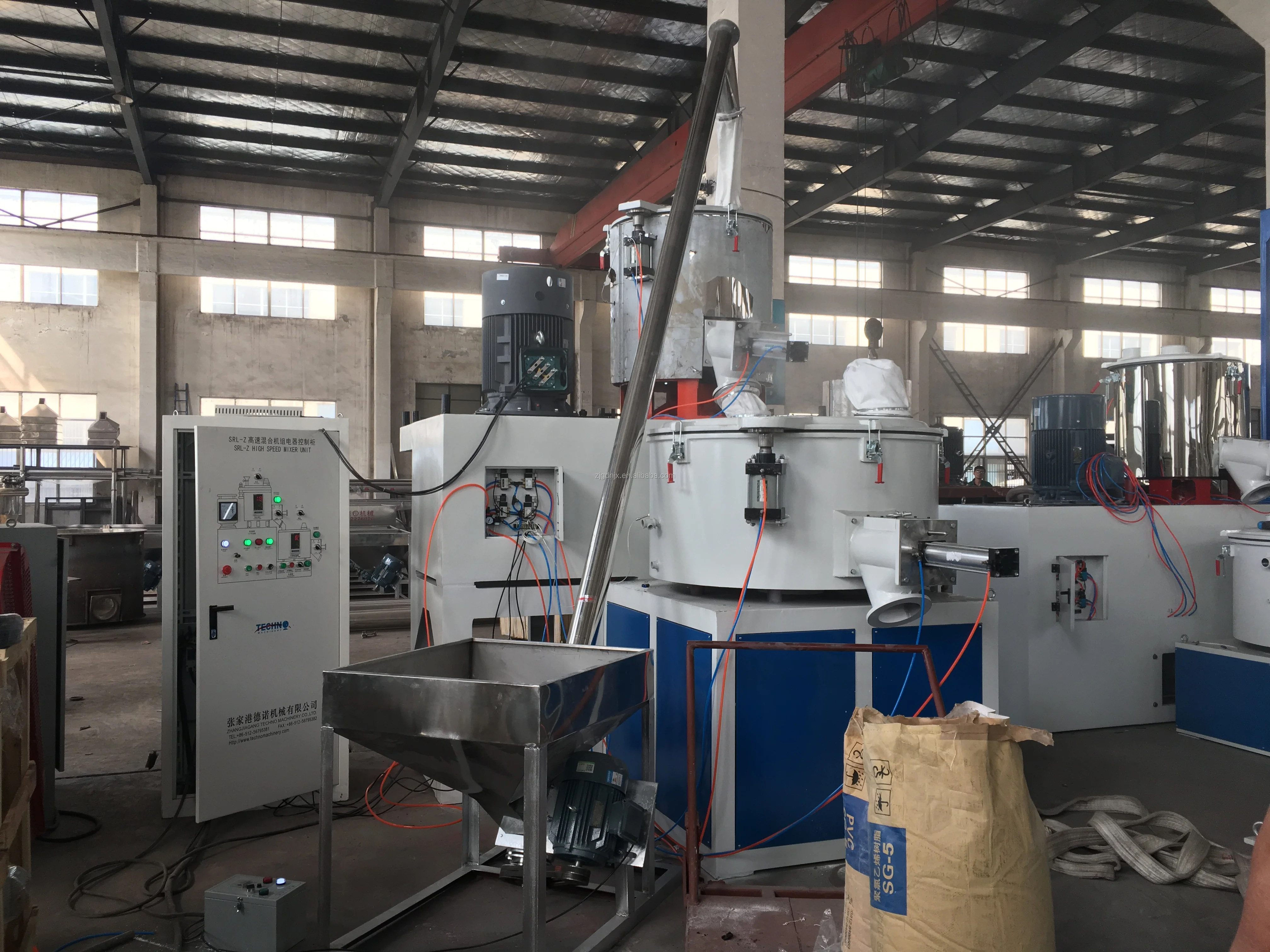 Plastic High Speed Mixer Unit Heater And Cooler Mixer Machine Pvc ...