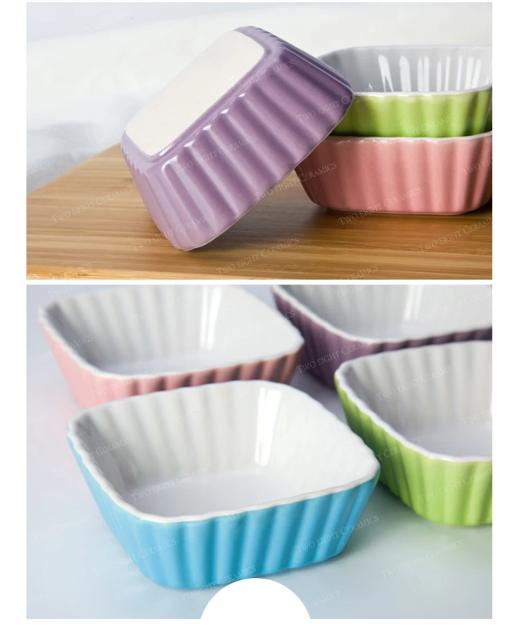 Custom Made Small Square Porcelain Food Dish Ceramic Sauce Dish