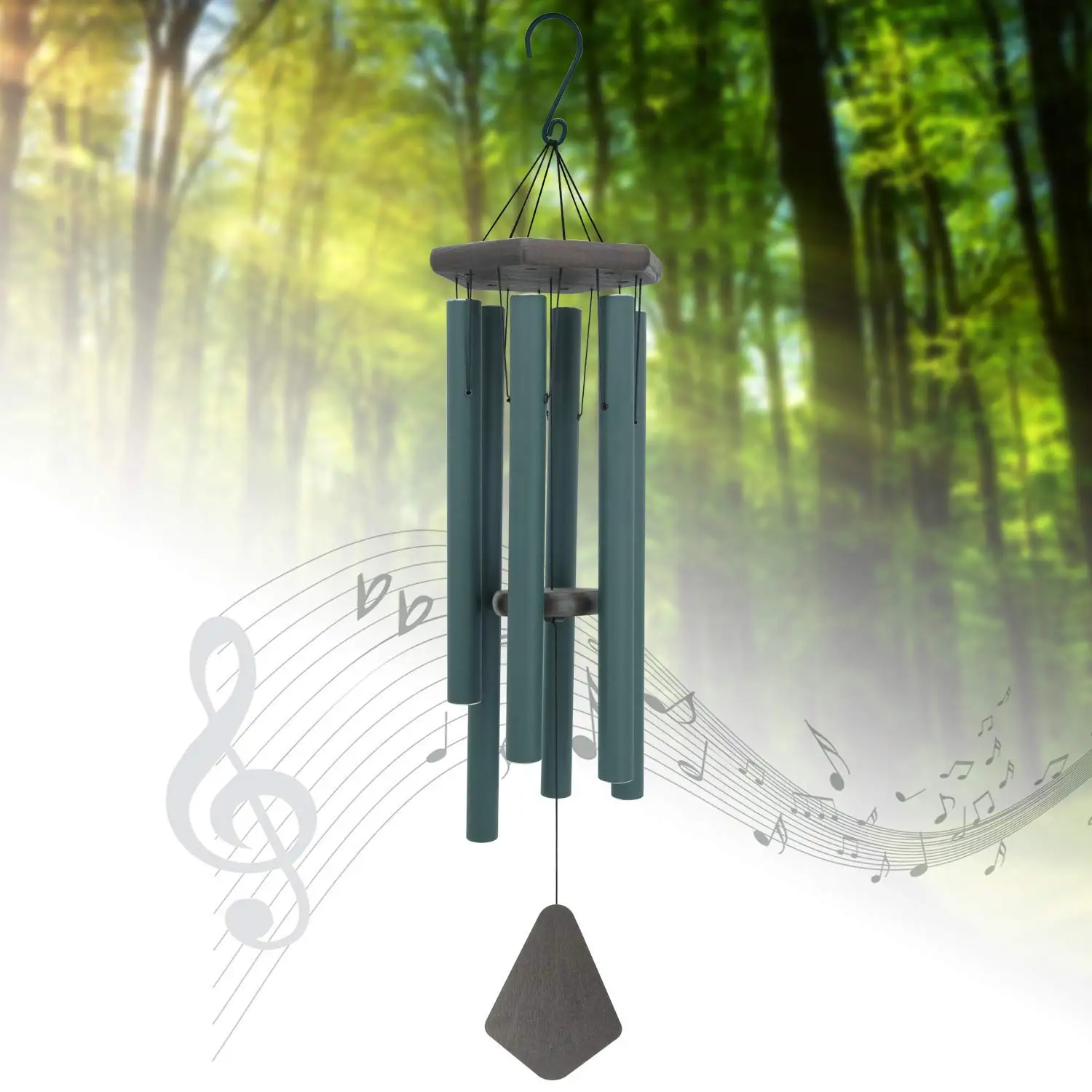 Wind Chimes Outdoor,36"Sympathy Wind Chimes Amazing Grace With 6 Metal...