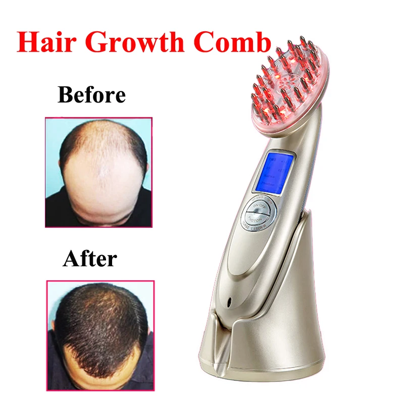 Laser Comb Massager Hair Regrowth Ems Electric Scalp Stimulator Therapy