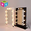 Hot sale professinal salon lighted broadway beauty makeup vanity mirror with 10pcs lights