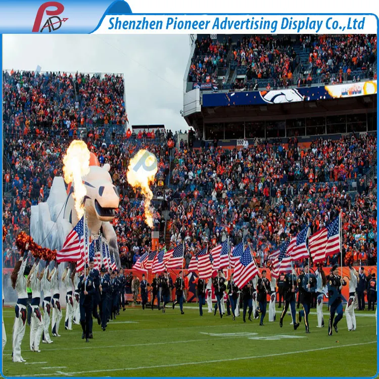 polyester printing sport outdoor flag football with custom size