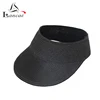 2018 high quality ladies black straw sun visor cap beach hat