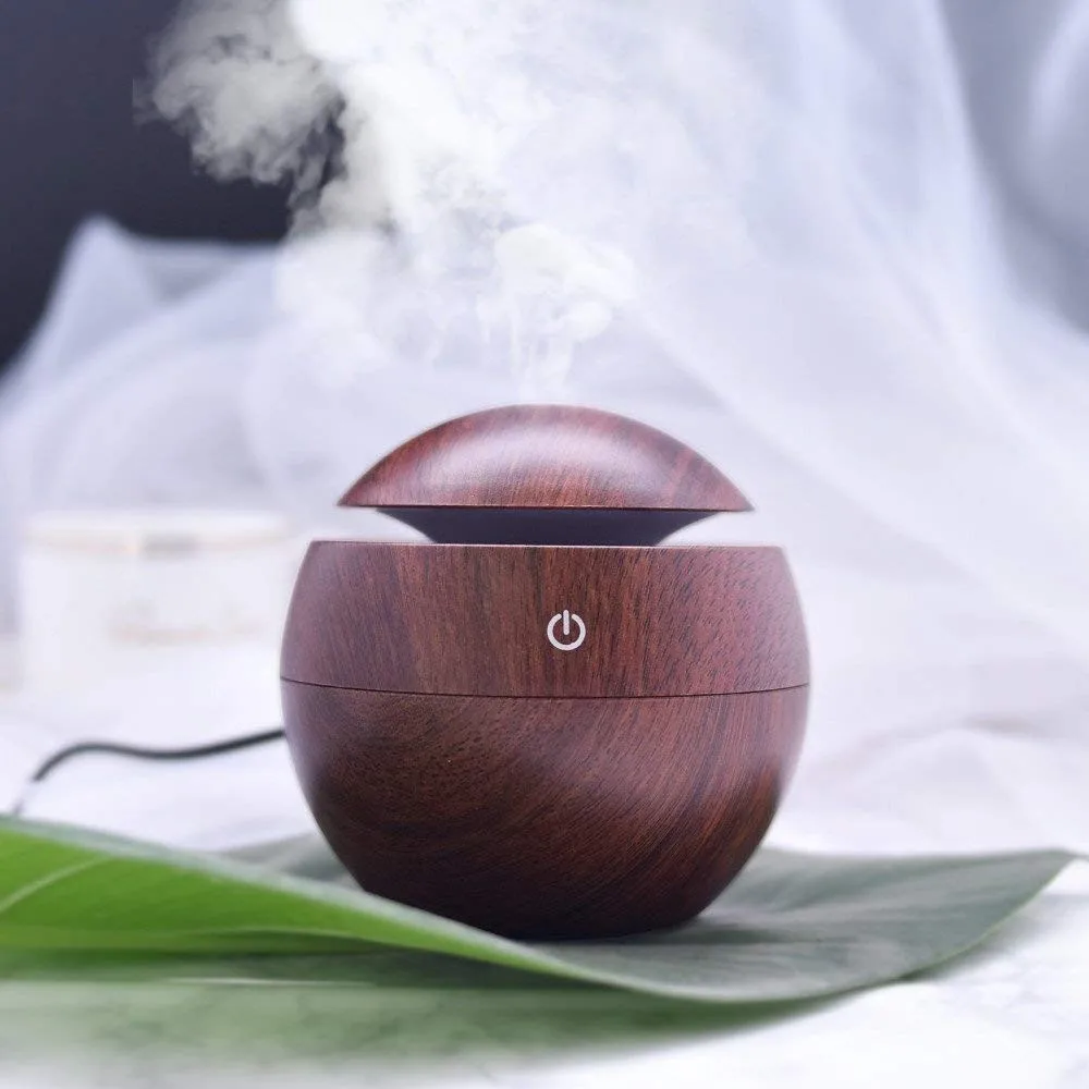 130ml Ultrasonic Cool Mist Humidifier With Led Night Light For Office