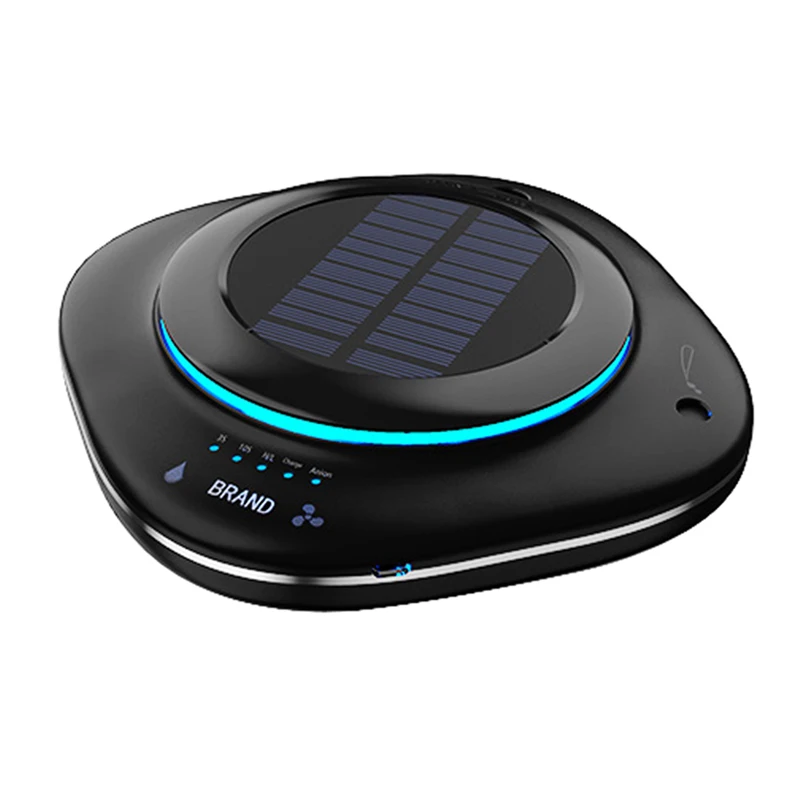 2019 Best Seller Portable Mini Solar Car Air Purifier, Car Air Cleaner Freshener with Essential Oil, Home HEPA Air Purifier