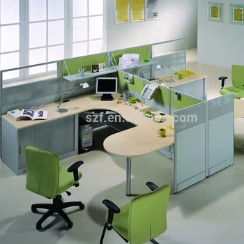 Workstation With Personal Security Aluminium Glass Office