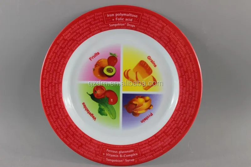 Custom Print 8"Melamine Food Dinner Plate