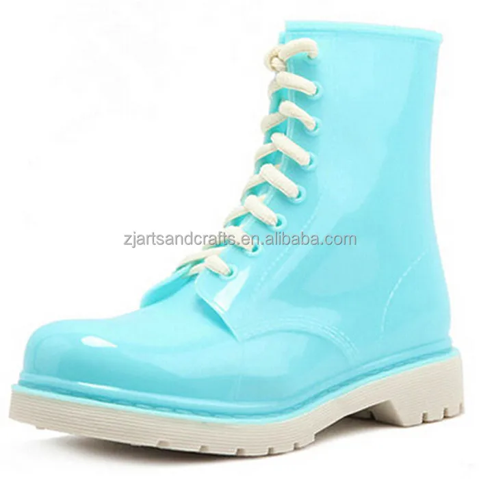 light blue lace up boots