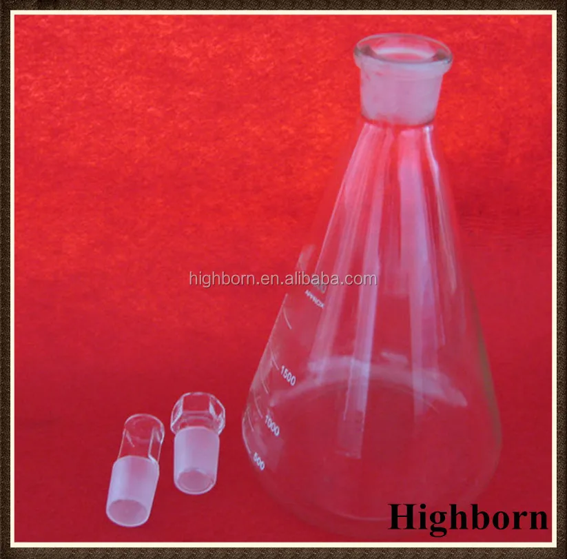 Beuta Erlenmeyer 100ml In Borosilicato - Con Tappo E Graduazioni, Per Laboratorio - Foto 4