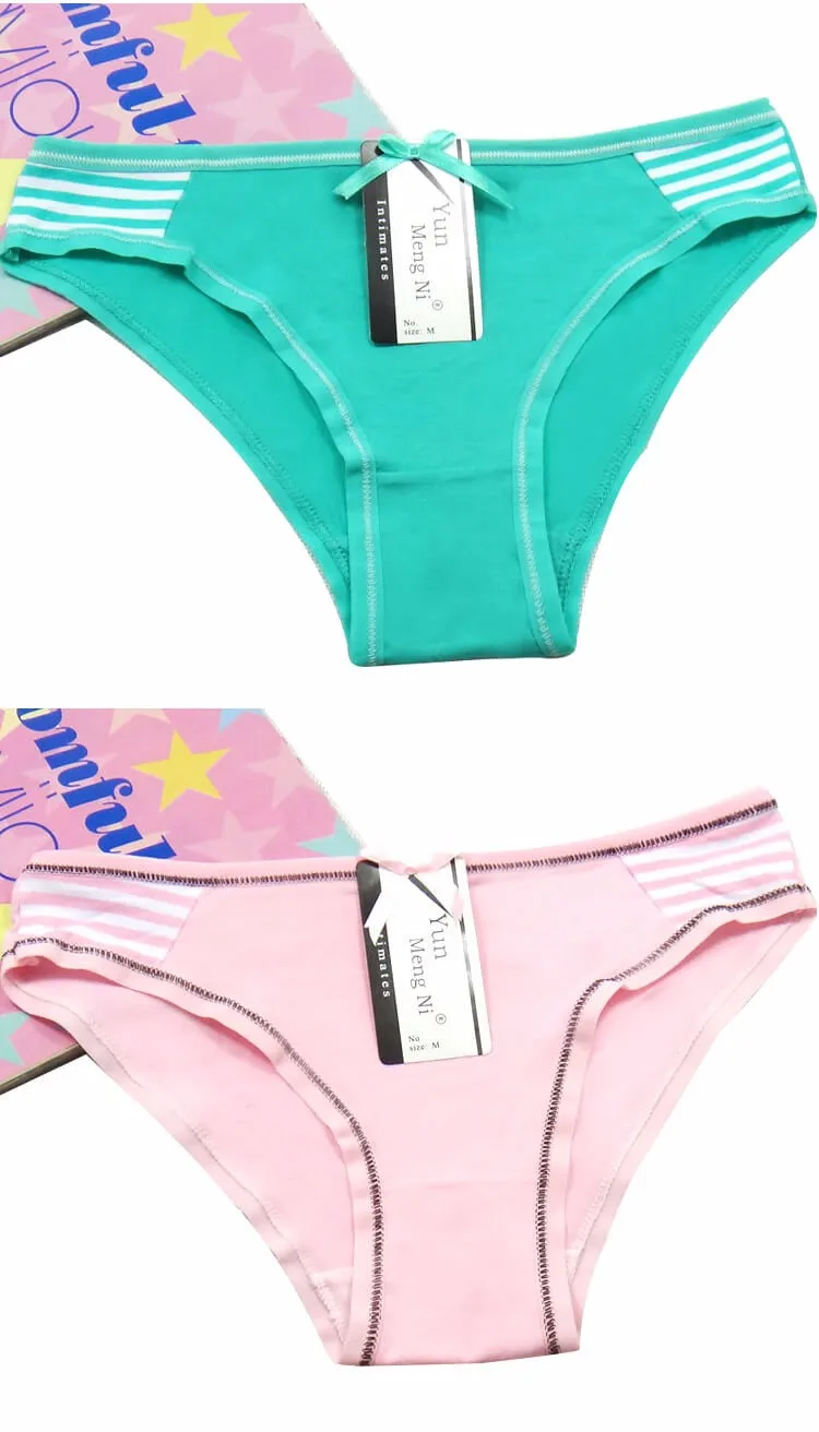 Soft Cotton Striped Print Panty Sexy Girls Preteen Underwear - Buy Sexy