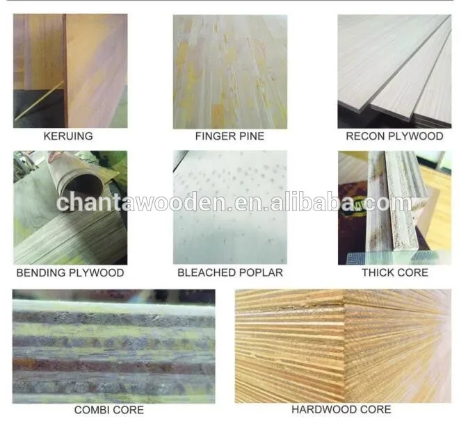 White Melamine Paint Coated Plywood Melamine Timber Furniture Degree