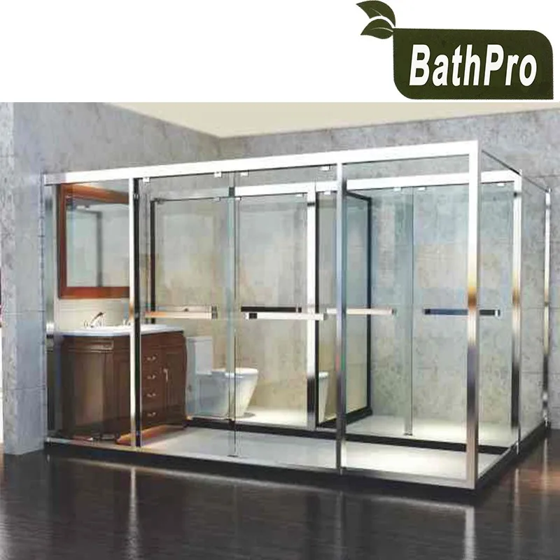 Sri Lanka Stainless Shower Cubicles Type Sliding Door Steel Frame