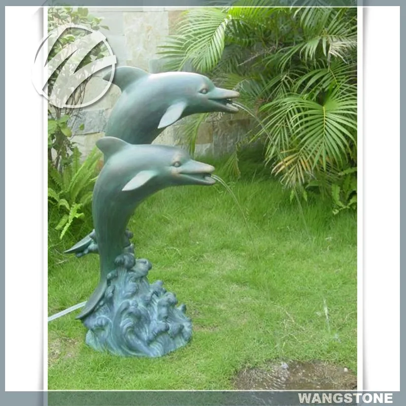 Swimming Pool Decor Bronze Dolphin Water Fountain Sculpture Buy