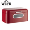 Home & Kitchen Red Stainless Steel Bread Box With Window