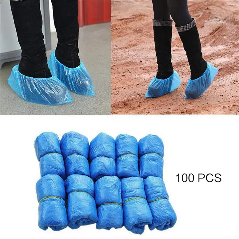 Baosity Waterproof Rain Snow Boots Shoes Covers Reusable Anti-Slip Foldable Thicken Sole Overshoes Galoshes Women Men