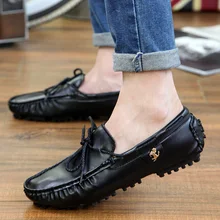 2015 Hot sale summer men’s leather loafers slip on sport driving boats shoes fashion casual breathable moccasins flats