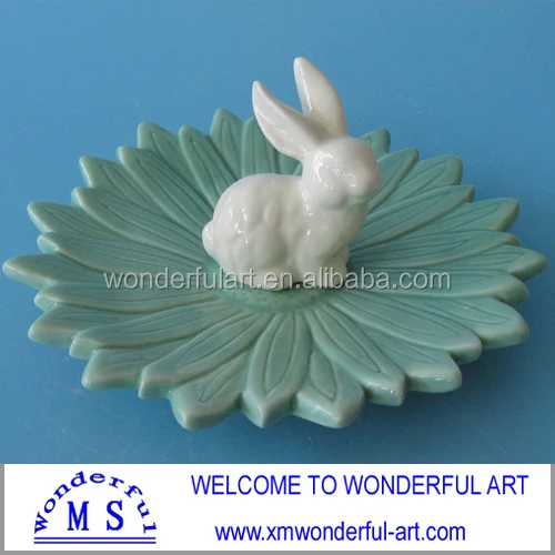 Japanese Style ceramic dog figurines Sushi Dish, matte glazed ceramic dog, white porcelain Dachshund craft to be decorated