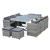 11PCS Garden furniture rattan outdoor dining set