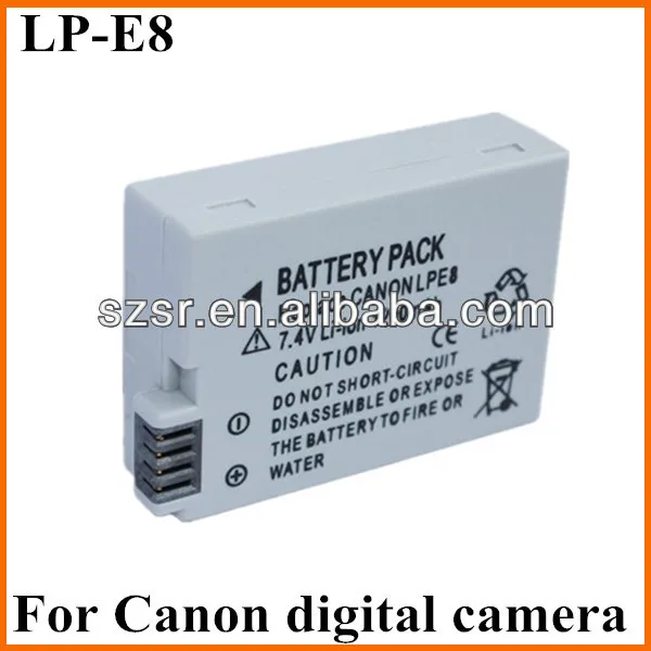 rechargeable camera battery pack for Canon LP-E8 LPE8 EOS 550D 600D