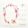 MOQ 1pc Original source factory custom design baby milestone blanket