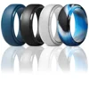 fashion customized OEM design flexible Thunder Fit Silicone Rings for Men Women