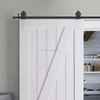 Black Anchor Pattern Style Barn Wood Sliding Door Hardware/Sliding barn door roller/accessories(with or without soft closer)