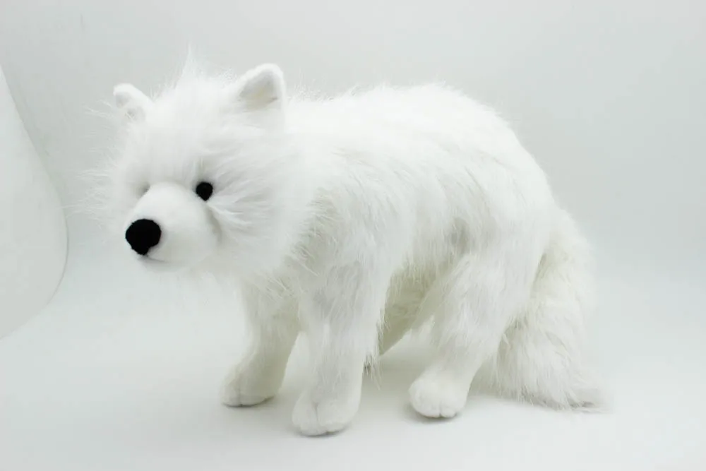 Customized Super Cute Stuffed White Wolf Soft Plush Arctic Wolf Toy