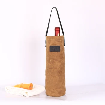 waxed canvas wine bag