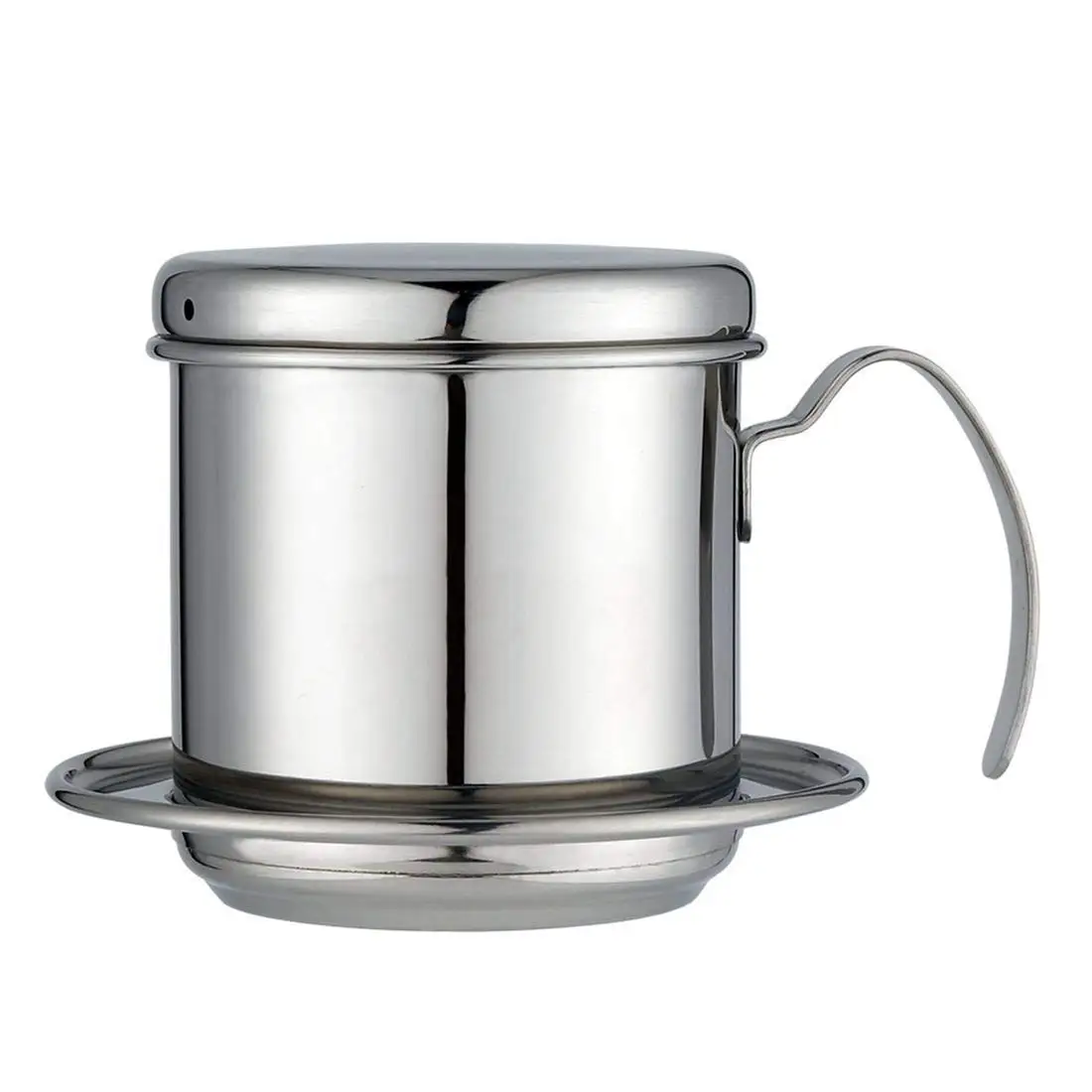 edasw Vietnamese Coffee Pot 304 Stainless Steel Hand-washing Pot Vietnamese Drip Pot Coffee Drip Pot Drip-type Coffee Pot (Color : Stainless steel primary color)
