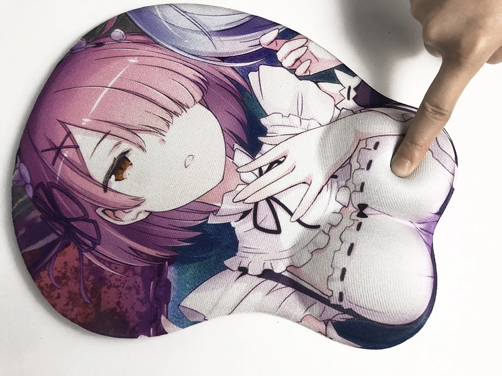 Custom Printed 3d Ergonomic Boobs Mousepad Soft Silica Gel Anime Mouse Pad Wrist Rest Breast 5909