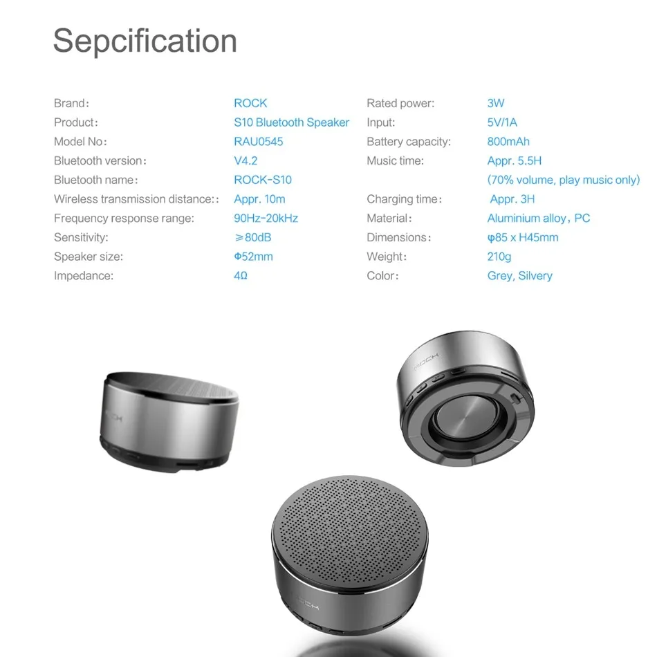 rock s10 bluetooth speaker