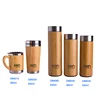 Bamboo thermal bottles for water Stainless Steel Thermos flask for tea coffee Vacuum Flasks insulated thermos travel mug