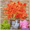 LLV098 wholesale wedding party decoration plastic red maple leaf