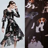 Dogs Pattern Woven Fashion Style Digital Printing Lady Skirt Fabric
