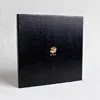 China printing factory make black packaging box with gold printed for women's high grade necklace