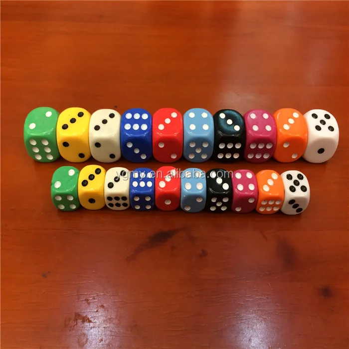 Poker Chips Dice For Gambling Game Dice & Blue,Green,Yellow,Black