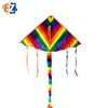 Light Colorful Silk and Striped Tail Rainbow Kite