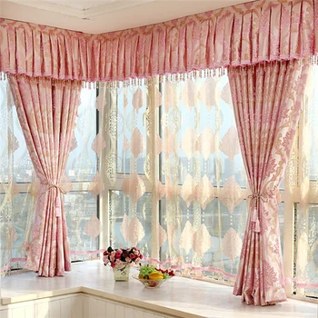 Hand Embroidery Designs Luxury Curtain 2016 Jacquard Pink Living Room Curtains Hand Embroidery Designs Luxury Curtain 2016 Jacquard Pink Living Room Curtains