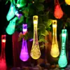 STL Solar Outdoor String Lights Water Drop 20LED Solar Powered LED String Garland Light Garden Christmas Lights Outdoor Fairy Li