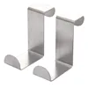 Hooks 2PC Door Hook Stainless Kitchen Cabinet Clothes Hanger organizer